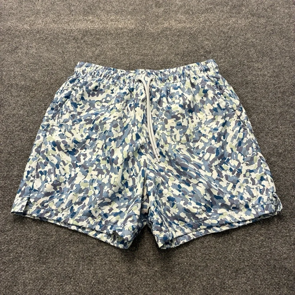 Nike Air Jordan Essentials Poolside Blue Camo Shorts Mens Large Mesh Lined